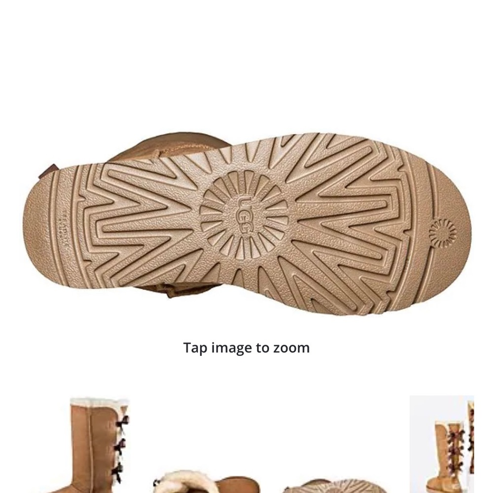 UGG Bailey bows tall boots girls size 3 - Picture 4 of 12